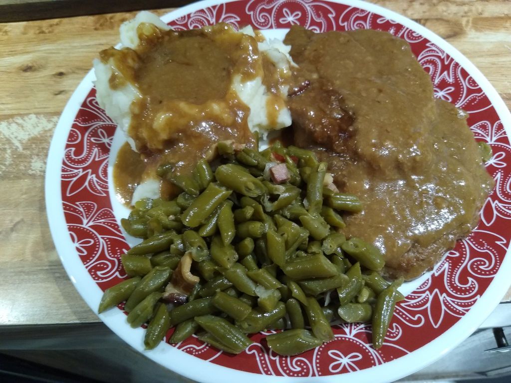 A Recipe For Cubed Steak, Mashed Potatoes & Green&nbsp;Beans